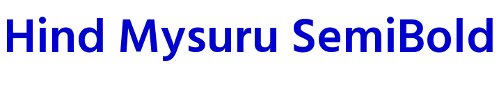 Hind Mysuru SemiBold font